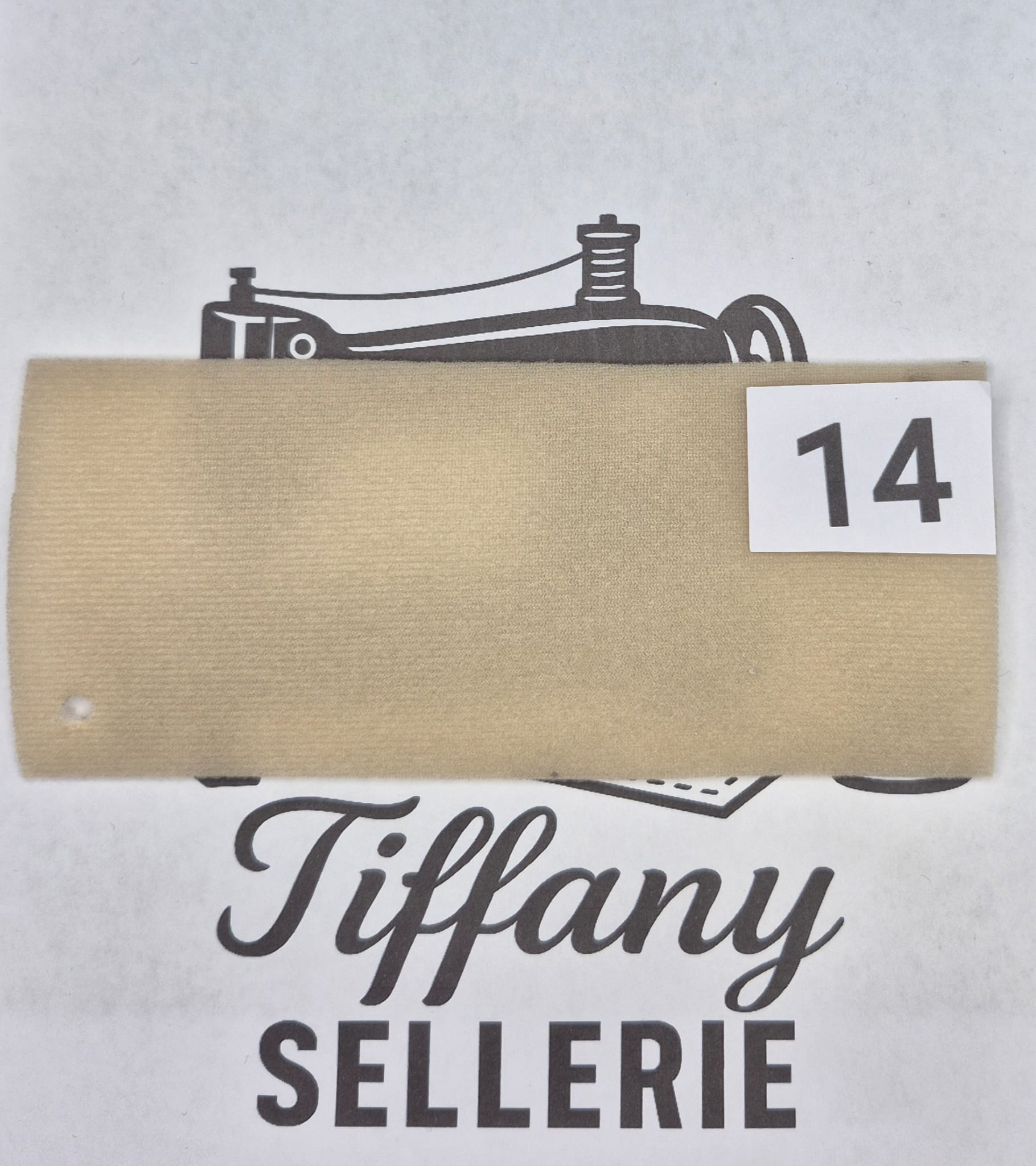 Tissus velours naturel Tiffany Sellerie