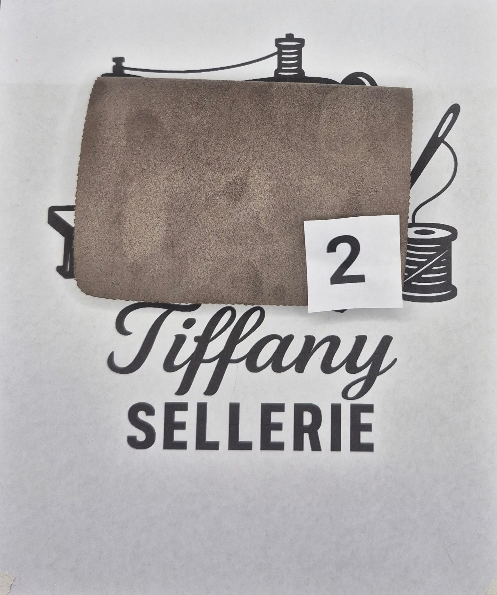 Tissus suède cendré Tiffany Sellerie