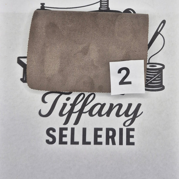 Tissus suède cendré Tiffany Sellerie